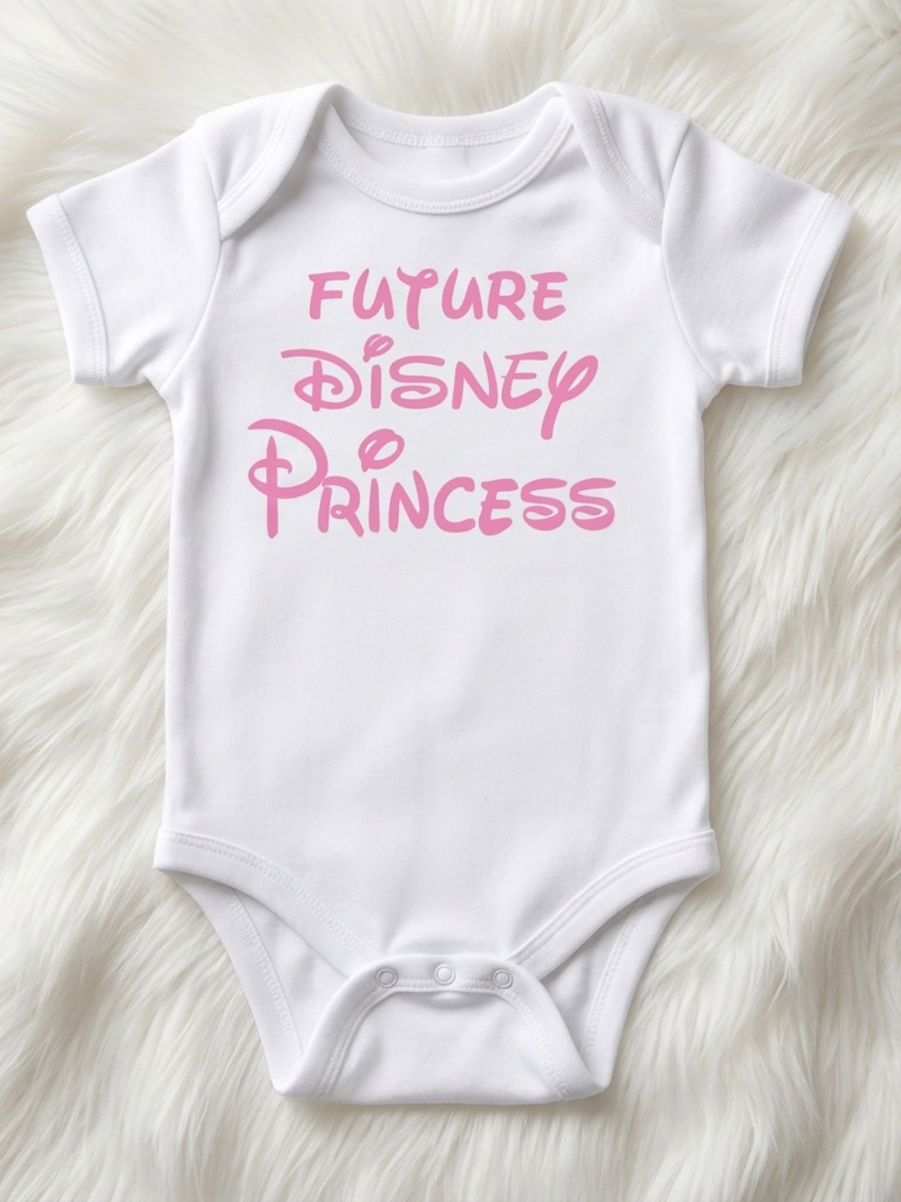 Future Disney Princess Pink Graphic Baby One-Piece